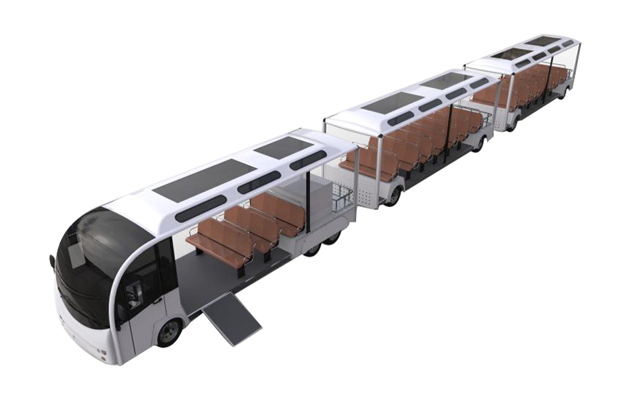 Elektrisch open model III met aanhangergedeelte