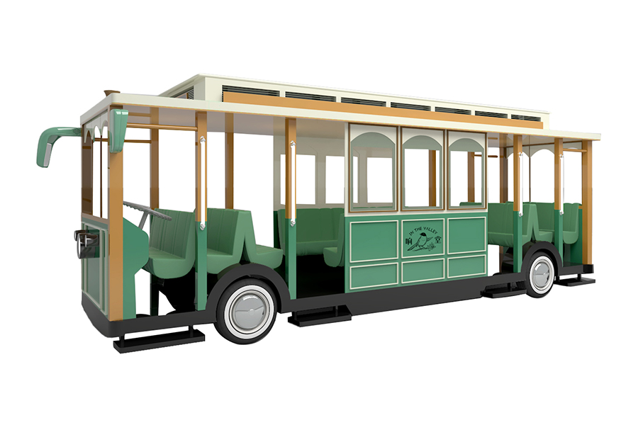 Elektrische rondritwagen met enkele sectie